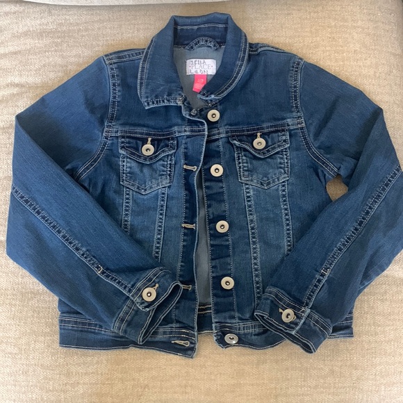 Children’s Place Girls Denim Jacket Size 7/8 - Picture 1 of 3